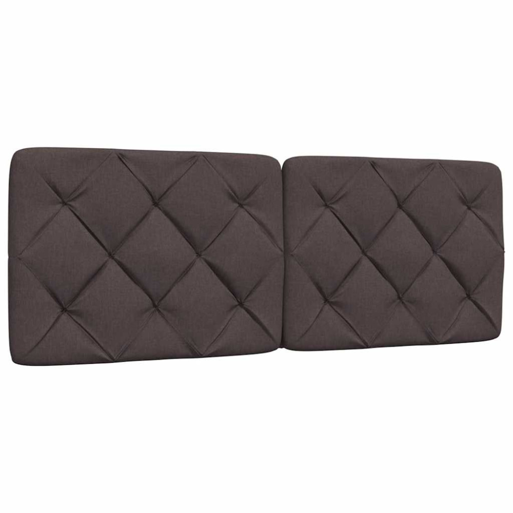 Produktbild för Bed Frame with LED without Mattress Dark Brown 120x200 cm Fabric
