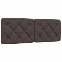 Produktbild för Bed Frame with LED without Mattress Dark Brown 120x200 cm Fabric