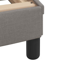 Produktbild för Bed Frame with LED without Mattress Taupe 120x200 cm Fabric
