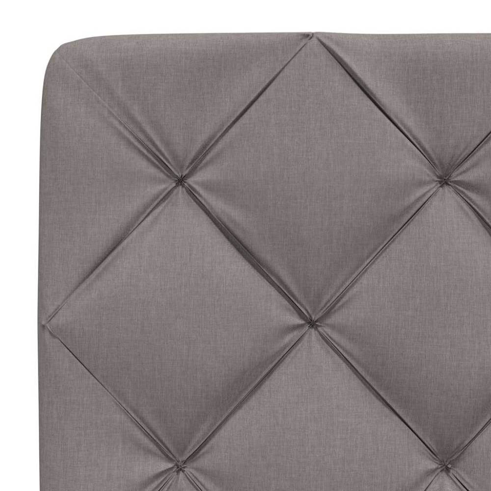 Produktbild för Bed Frame with LED without Mattress Taupe 120x200 cm Fabric