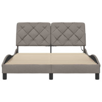 Produktbild för Bed Frame with LED without Mattress Taupe 120x200 cm Fabric