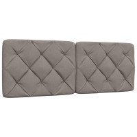 Produktbild för Bed Frame with LED without Mattress Taupe 120x200 cm Fabric