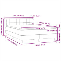 Produktbild för Ramsäng med madrass rosa 160x220 cm sammet