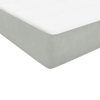 Produktbild för Ramsäng med madrass ljusgrå 80x210 cm sammet