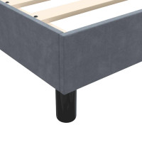 Produktbild för Ramsäng med madrass mörkgrå 80x210 cm sammet