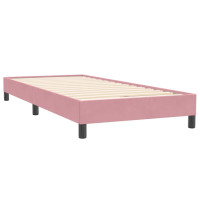 Produktbild för Ramsäng med madrass rosa 80x220 cm sammet