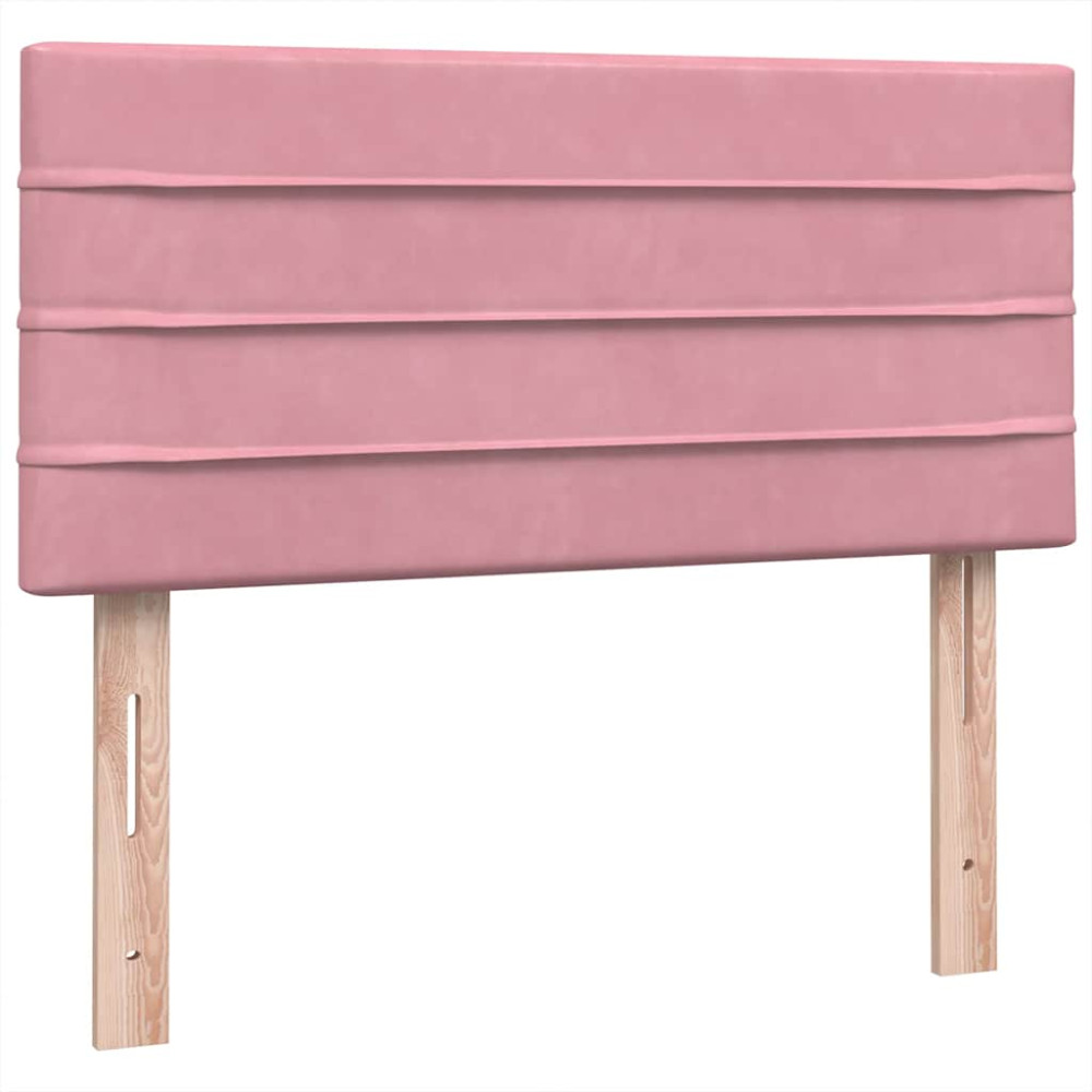 Produktbild för Ramsäng med madrass rosa 80x220 cm sammet