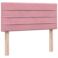 Produktbild för Ramsäng med madrass rosa 80x220 cm sammet