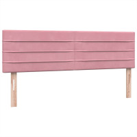 Produktbild för Ramsäng med madrass rosa 160x220 cm sammet