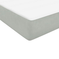 Produktbild för Ramsäng med madrass ljusgrå 80x210 cm sammet
