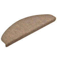 Produktbild för Trappmattor självhäftande 30 st 65x21x4 cm beige halvrunda stora