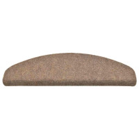 Produktbild för Trappmattor självhäftande 30 st 65x21x4 cm beige halvrunda stora