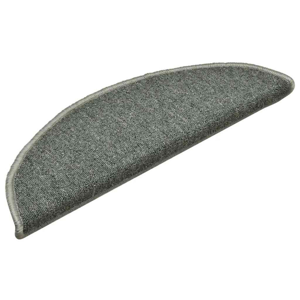 Produktbild för Trappmattor 30 st 56x17x3 cm mörkgröna halvrunda