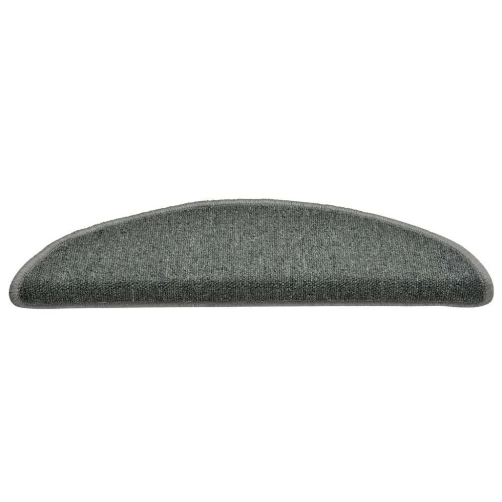 Produktbild för Trappmattor 30 st 56x17x3 cm mörkgröna halvrunda