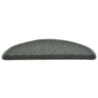 Produktbild för Trappmattor 30 st 56x17x3 cm mörkgröna halvrunda
