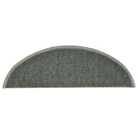 Produktbild för Trappmattor 30 st 56x17x3 cm mörkgröna halvrunda