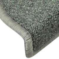 Produktbild för Trappmattor 30 st 56x17x3 cm mörkgröna halvrunda