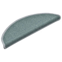 Produktbild för Trappmattor 30 st 56x17x3 cm havsblå halvrunda