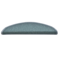 Produktbild för Trappmattor 30 st 56x17x3 cm havsblå halvrunda