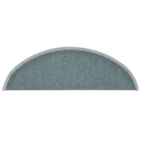 Produktbild för Trappmattor 30 st 56x17x3 cm havsblå halvrunda