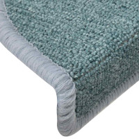 Produktbild för Trappmattor 30 st 56x17x3 cm havsblå halvrunda