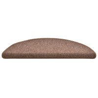Produktbild för Trappmattor 30 st 56x17x3 cm bruna halvrunda