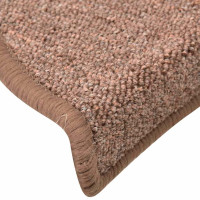 Produktbild för Trappmattor 30 st 56x17x3 cm bruna halvrunda
