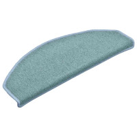 Produktbild för Trappmattor 30 st 65x24x4 cm havsblå halvrunda stora