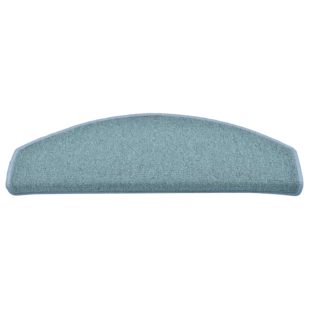 Produktbild för Trappmattor 30 st 65x24x4 cm havsblå halvrunda stora