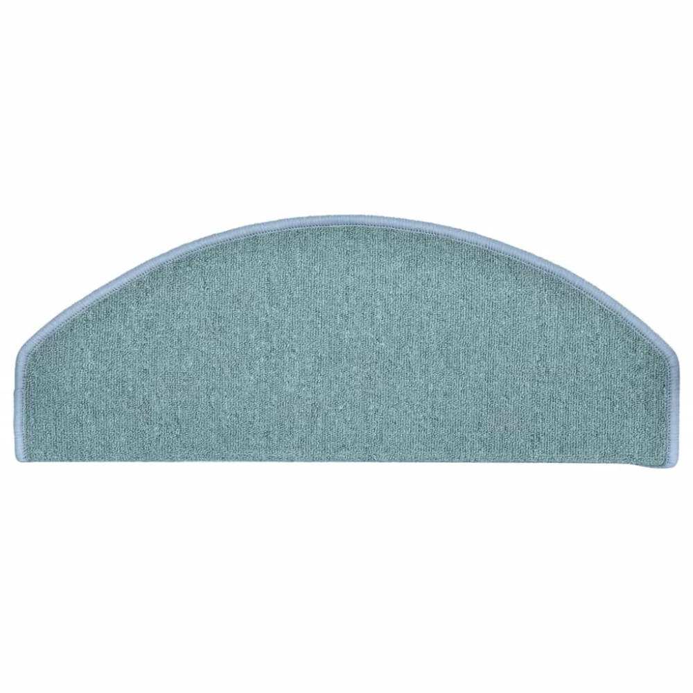 Produktbild för Trappmattor 30 st 65x24x4 cm havsblå halvrunda stora