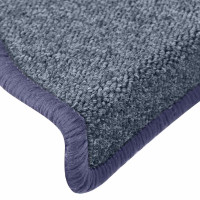 Produktbild för Trappmattor 30 st 65x24x4 cm mörkgrå och blå halvrunda stora