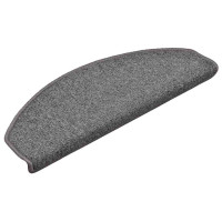 Produktbild för Trappmattor 30 st 65x24x4 cm mörkgrå halvrunda stora