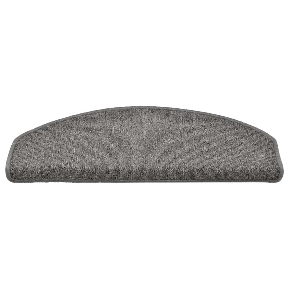 Produktbild för Trappmattor 30 st 65x24x4 cm mörkgrå halvrunda stora