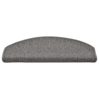 Produktbild för Trappmattor 30 st 65x24x4 cm mörkgrå halvrunda stora