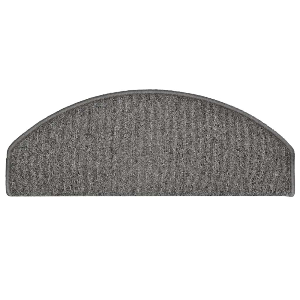 Produktbild för Trappmattor 30 st 65x24x4 cm mörkgrå halvrunda stora