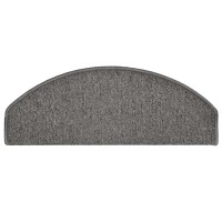 Produktbild för Trappmattor 30 st 65x24x4 cm mörkgrå halvrunda stora