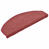 Produktbild för Trappmattor 30 st 65x24x4 cm bordeaux halvrunda stora