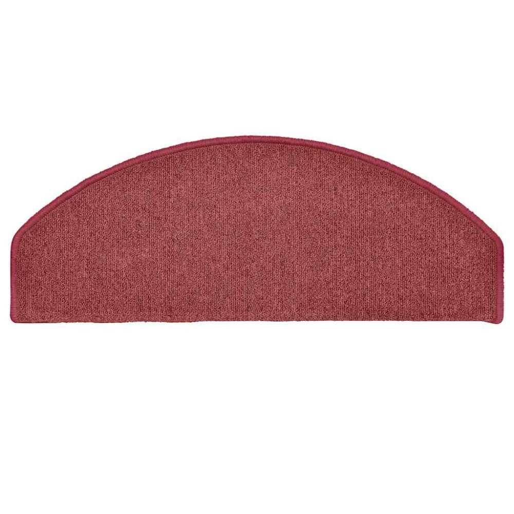 Produktbild för Trappmattor 30 st 65x24x4 cm bordeaux halvrunda stora