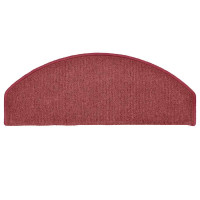 Produktbild för Trappmattor 30 st 65x24x4 cm bordeaux halvrunda stora