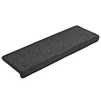 Produktbild för Trappmattor 30 st 65x21x4 cm antracit rektangulär kant