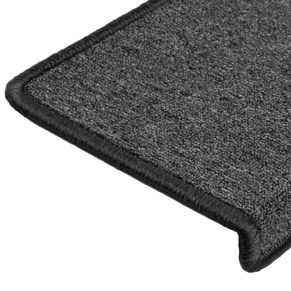 Produktbild för Trappmattor 30 st 65x21x4 cm antracit rektangulär kant