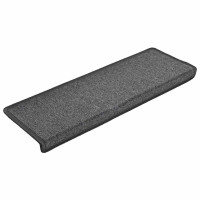 Produktbild för Trappmattor 30 st 65x21x4 cm mörkgrå rektangulär kant