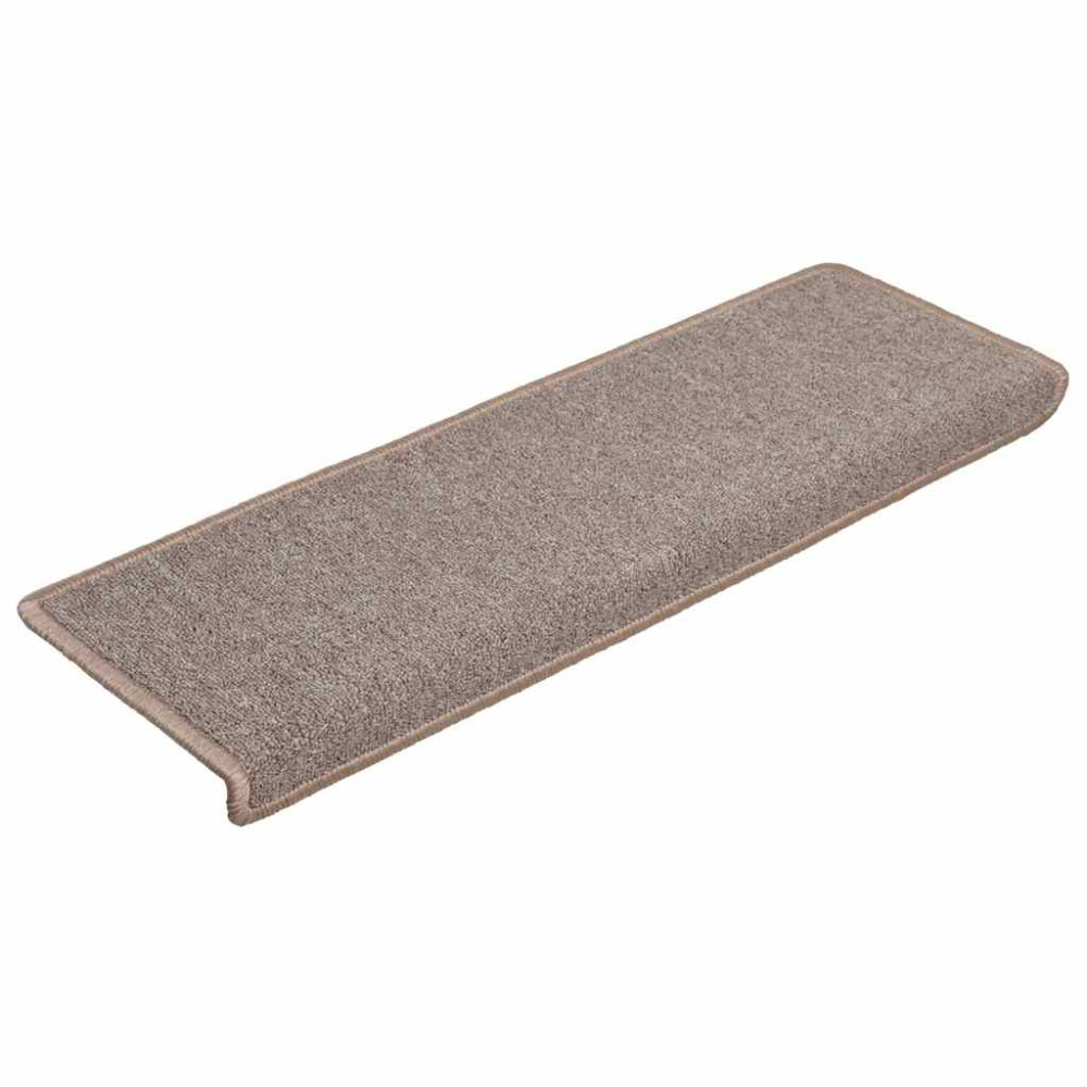 Produktbild för Trappmattor 30 st 65x21x4 cm ljusbruna rektangulära kanter