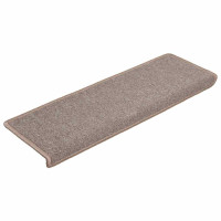 Produktbild för Trappmattor 30 st 65x21x4 cm ljusbruna rektangulära kanter