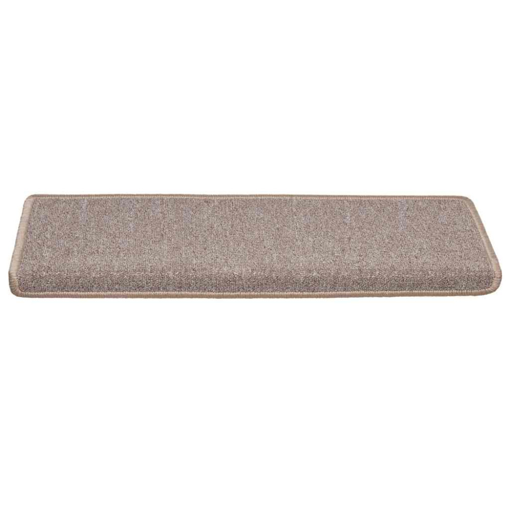 Produktbild för Trappmattor 30 st 65x21x4 cm ljusbruna rektangulära kanter