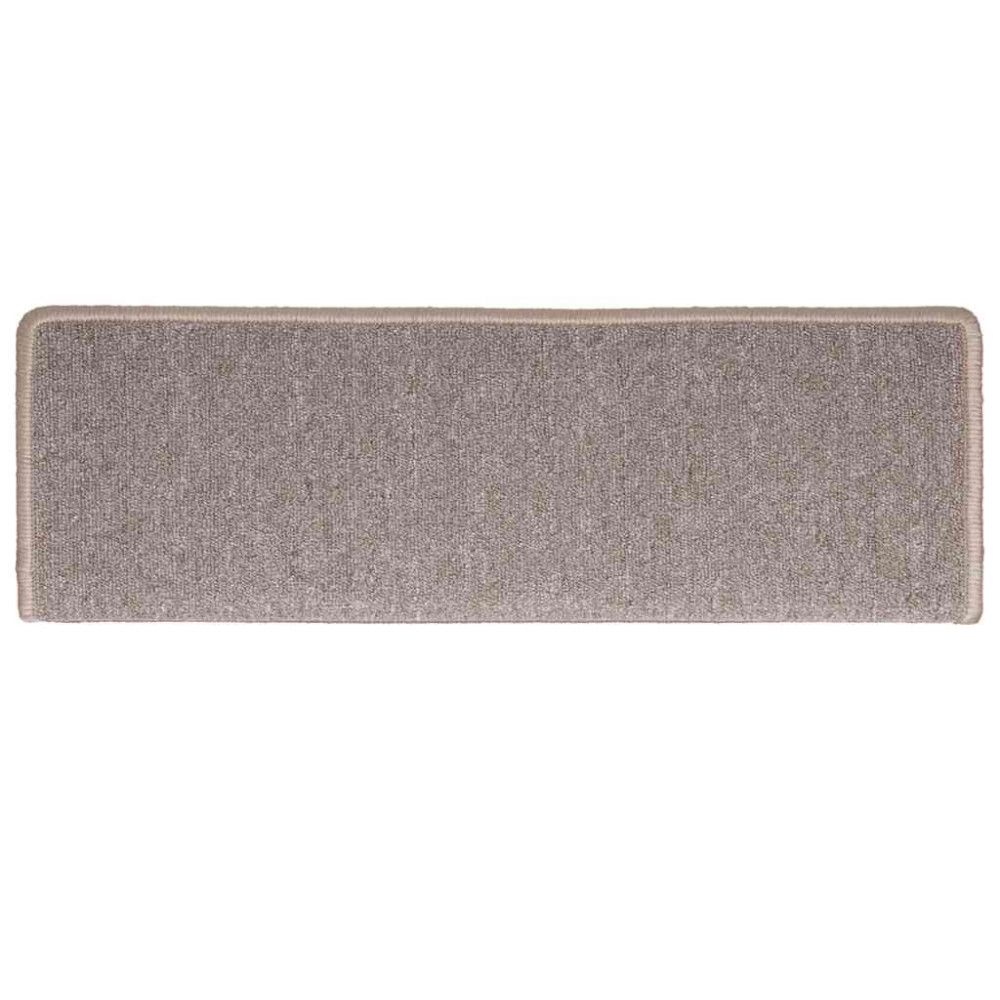 Produktbild för Trappmattor 30 st 65x21x4 cm ljusbruna rektangulära kanter
