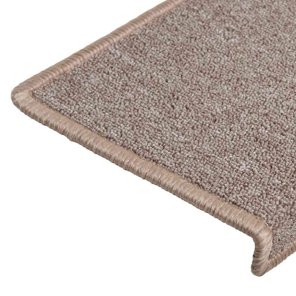 Produktbild för Trappmattor 30 st 65x21x4 cm ljusbruna rektangulära kanter