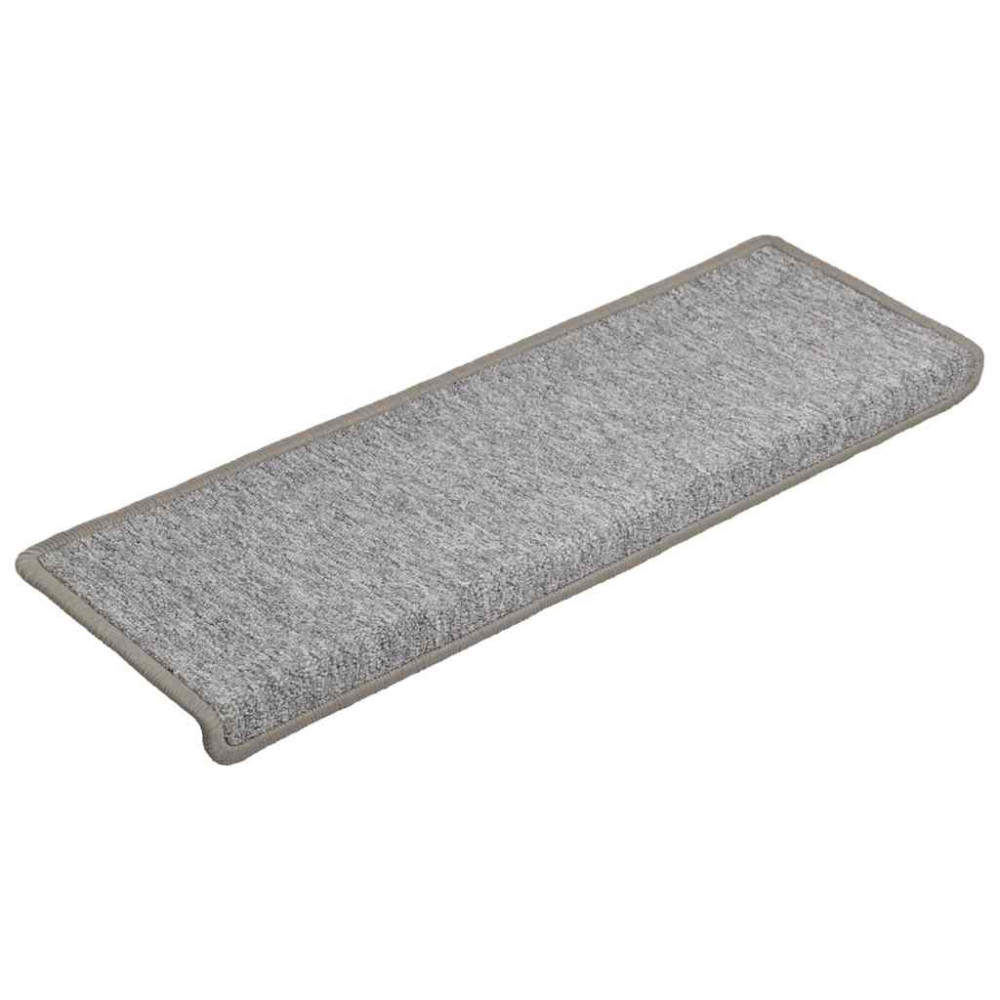 Produktbild för Trappmattor 30 st 65x21x4 cm ljusgrå rektangulär kant