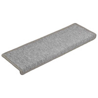 Produktbild för Trappmattor 30 st 65x21x4 cm ljusgrå rektangulär kant