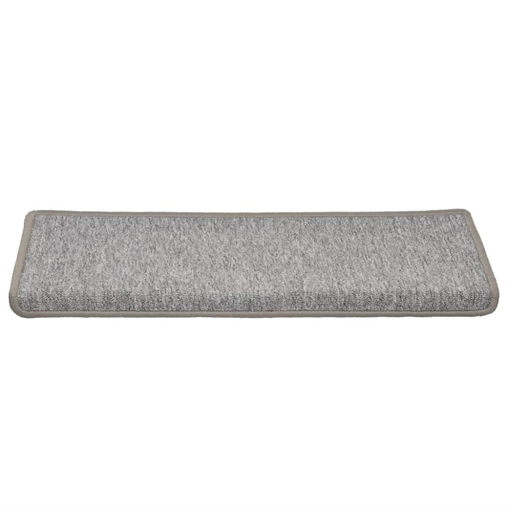Produktbild för Trappmattor 30 st 65x21x4 cm ljusgrå rektangulär kant
